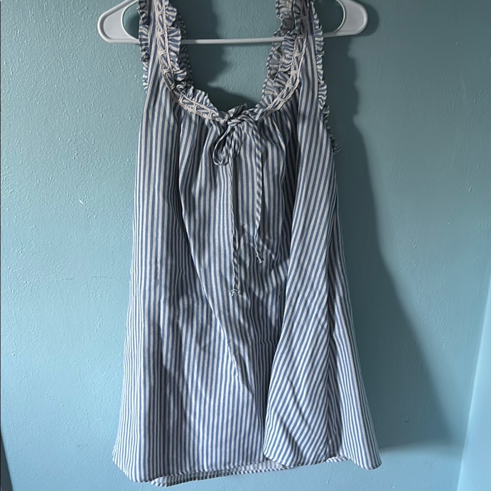 NWOT pacsun pinstriped tie front mini dress